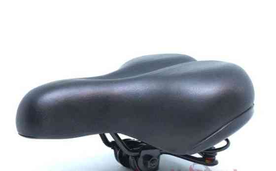 Сідло велосипедне (чорне, на пружинах з відбивачем, TY-SD-7058) Мукачево