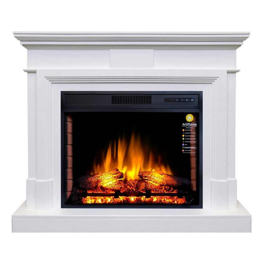 Каминокомплект ArtiFlame STAMFORD AF28S БЕЛЫЙ БЬЯНКО (со звуком) Львов - изображение 1
