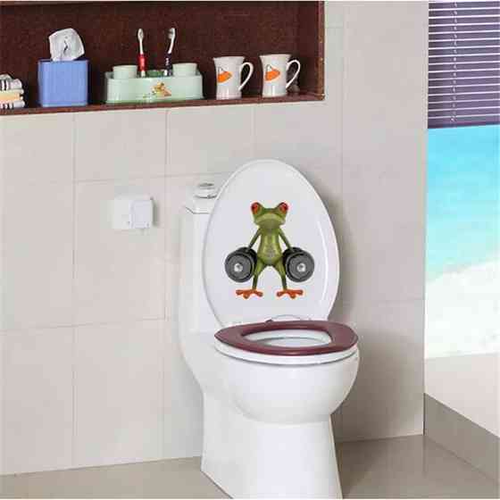 Наклейка Лягушка спортсменка 17 на 17 см разноцветный Киев