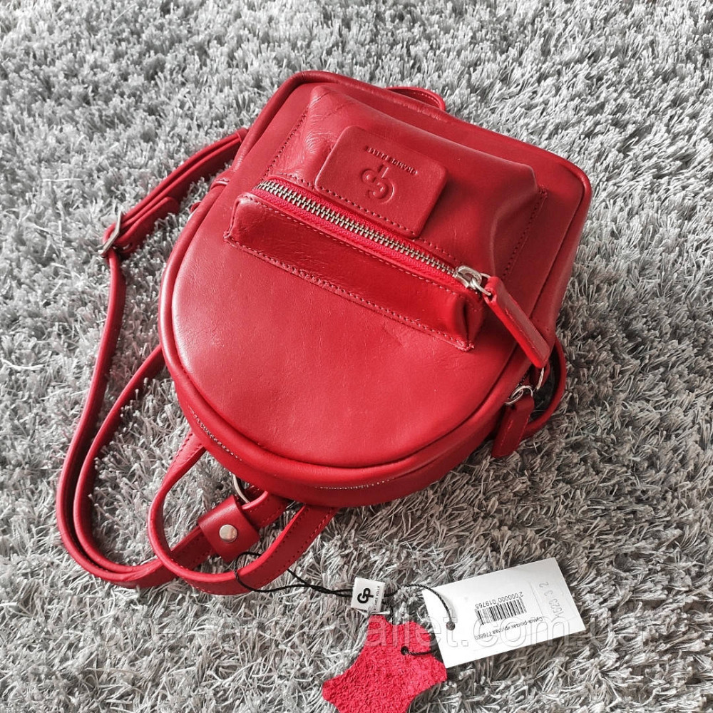 Маленький кожаный женский рюкзак красного цвета Grande Pelle 776660 Киев - изображение 3