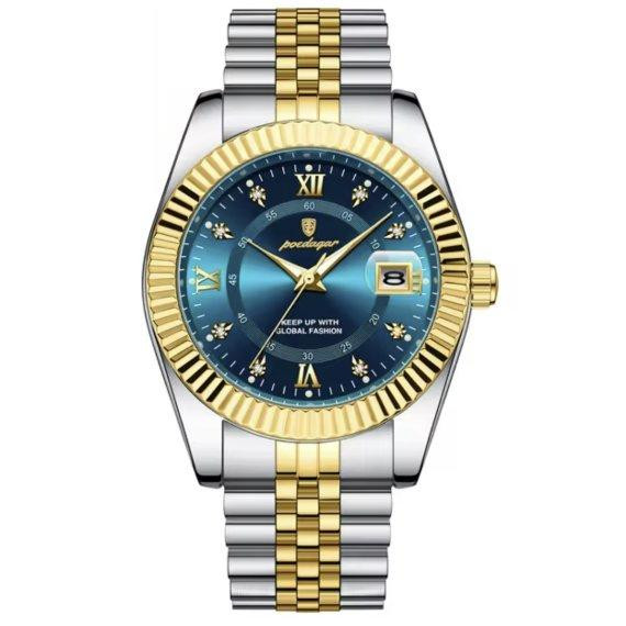 Мужские наручные часы Poedagar Dublin (Серебристые с золотистым) Киев - изображение 1