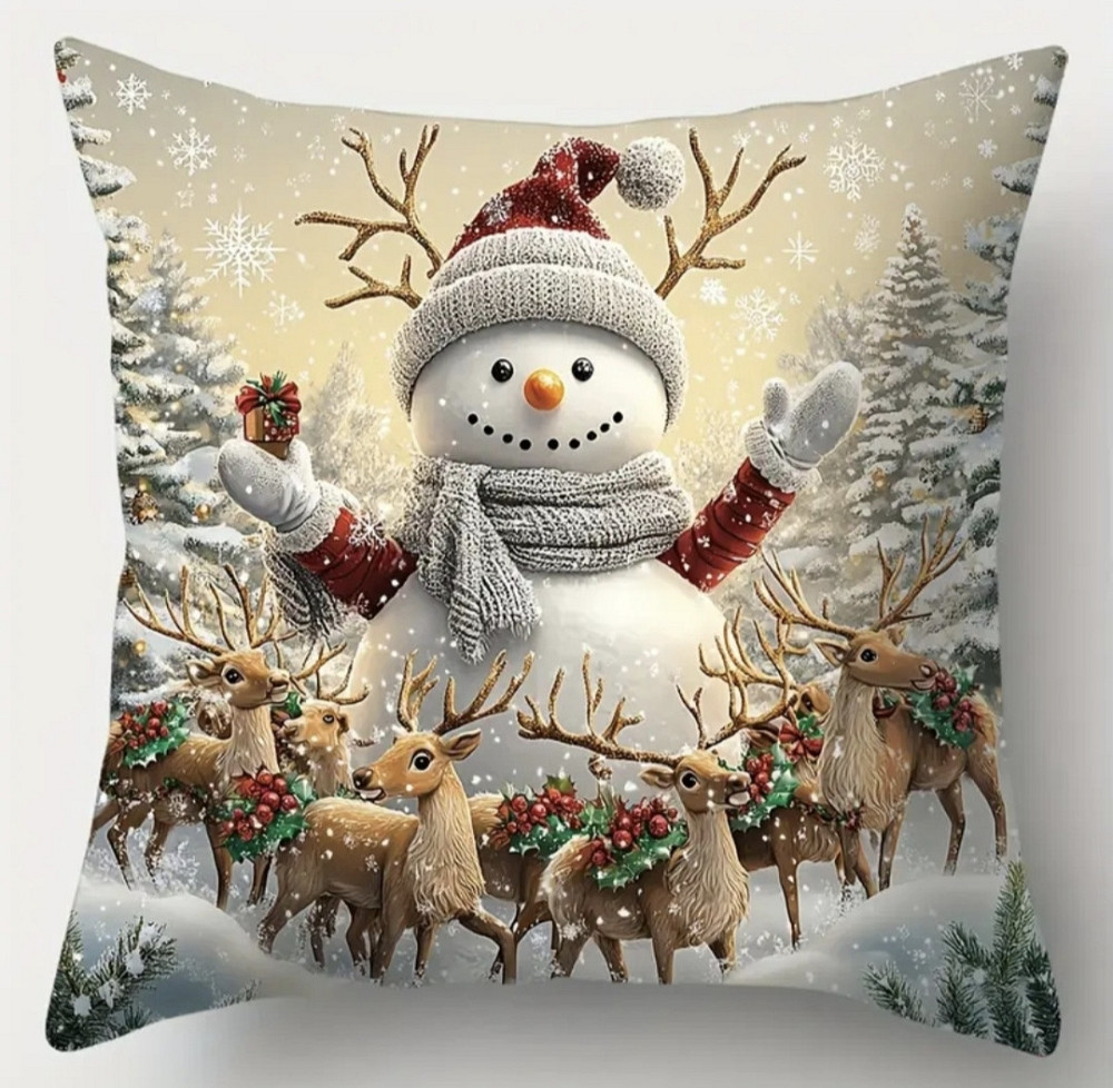 Наволочка на подушку новорічна Новий Рік Різдво №4 Смела - изображение 1