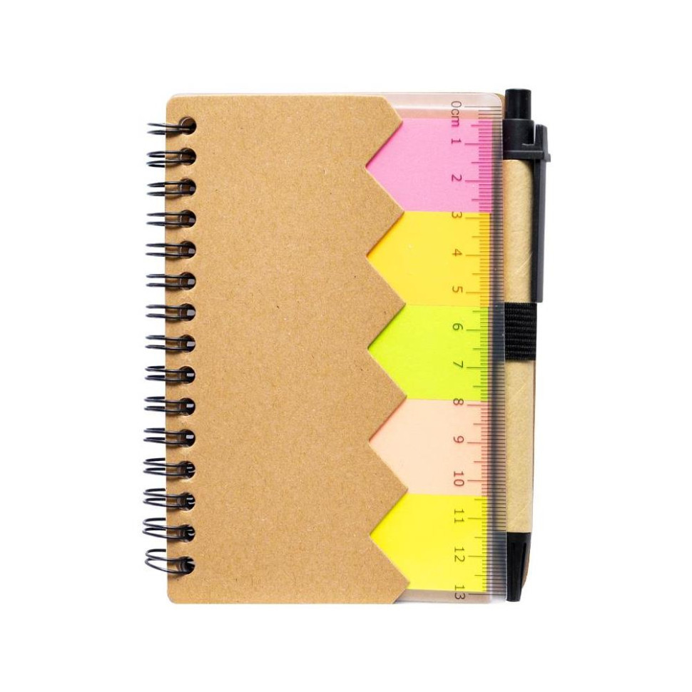 Блокнот А6 на спіралі JX409 з набором стікерів та ручкою Вінниця - фото 1