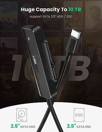Адаптер UGREEN CM321 USB-C 3.0 to 2.5-Inch SATA Converter 50cm(UGR-70610) (UGR-70610) Київ