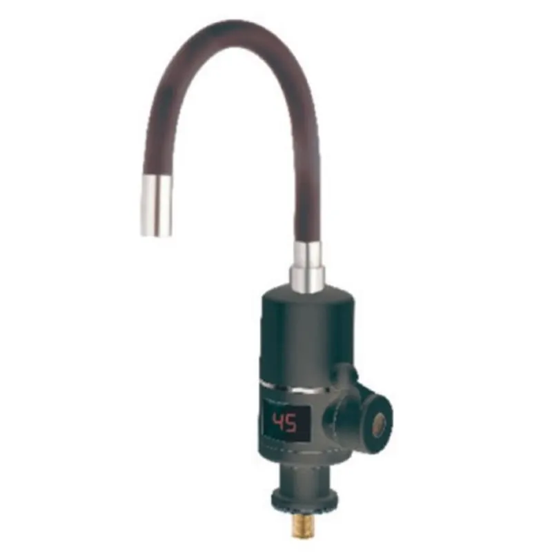 Кран-водонагрівач Zerix ELW06-EF Black (з індик. темп.) чорний із гнучким виливом (ZX5033) Чернівці - фото 2