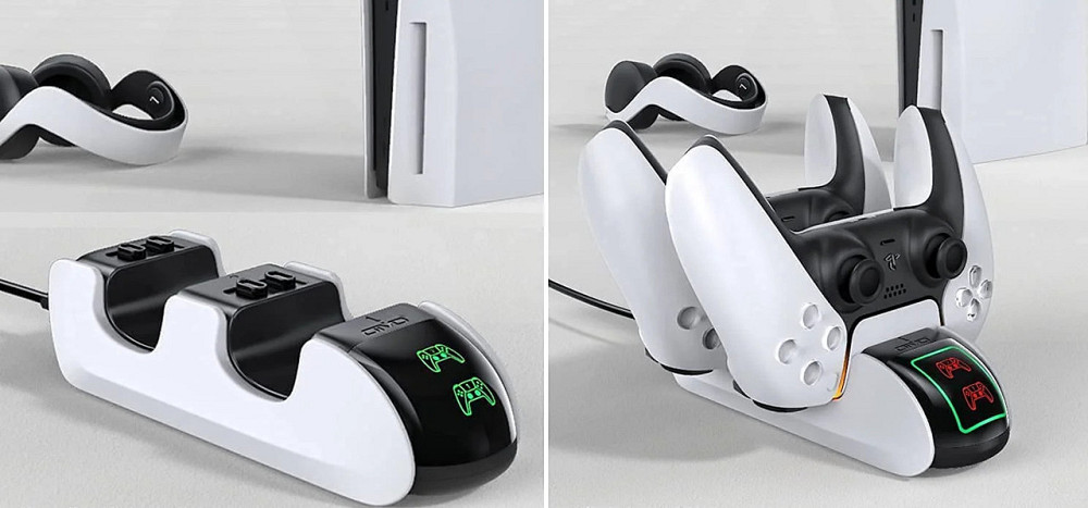 Зарядная станция для двух контроллеров PS5 OIVO IV-P5207 Киев - изображение 3