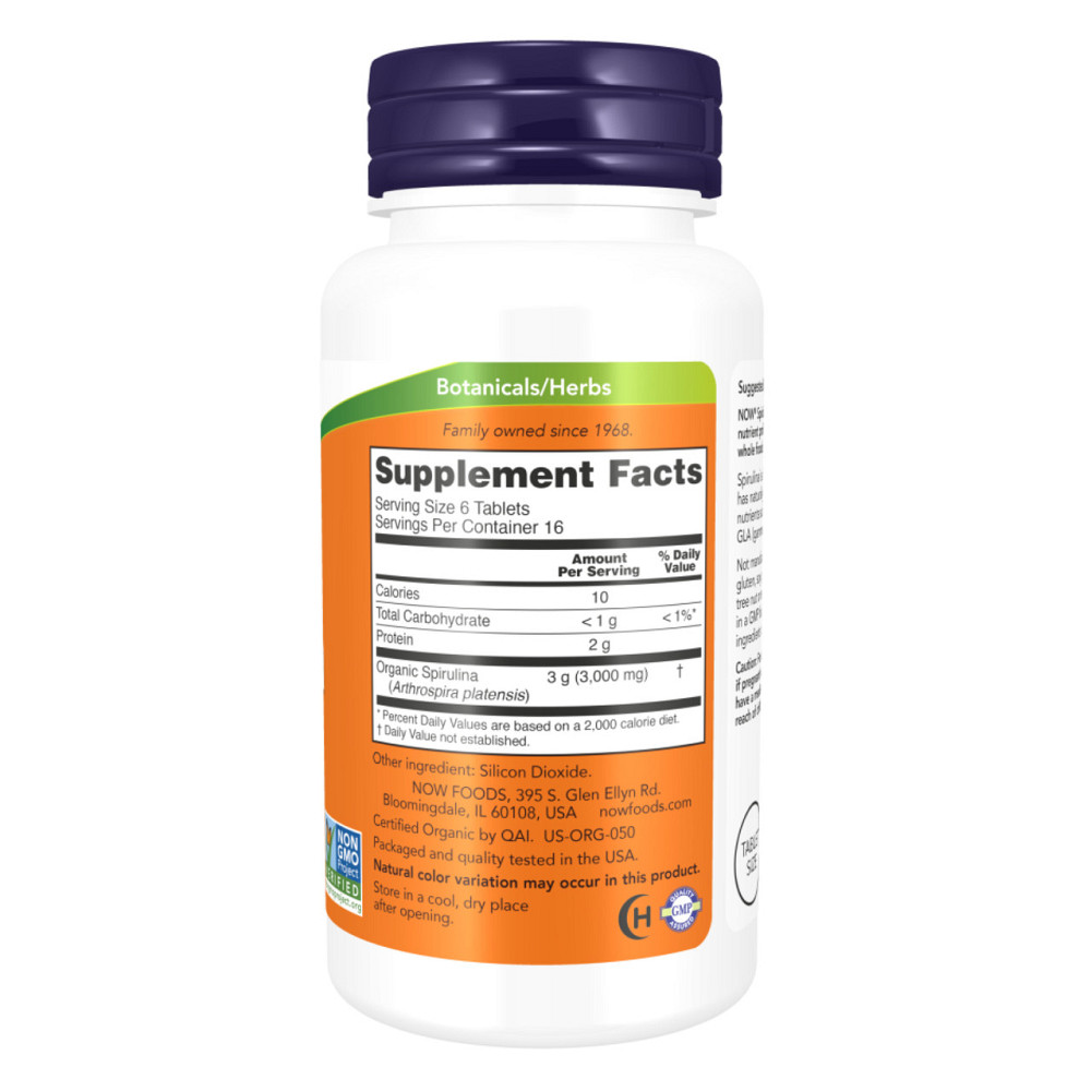 Спирулина Now Foods Org Spirulina 500mg 500 tabs Киев - изображение 2