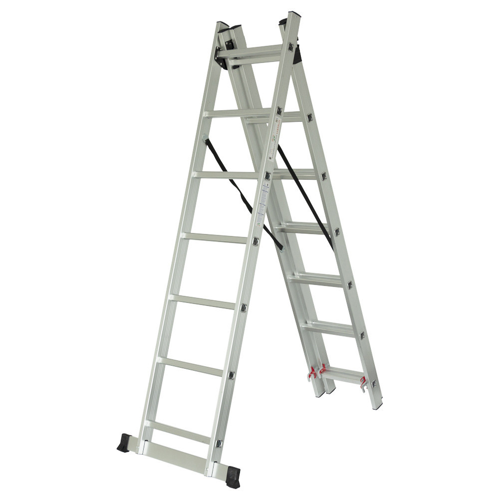 Драбина розкладна універсальна 3×7 щаблів 4.25 м SIGMA (5032314) Київ - фото 2