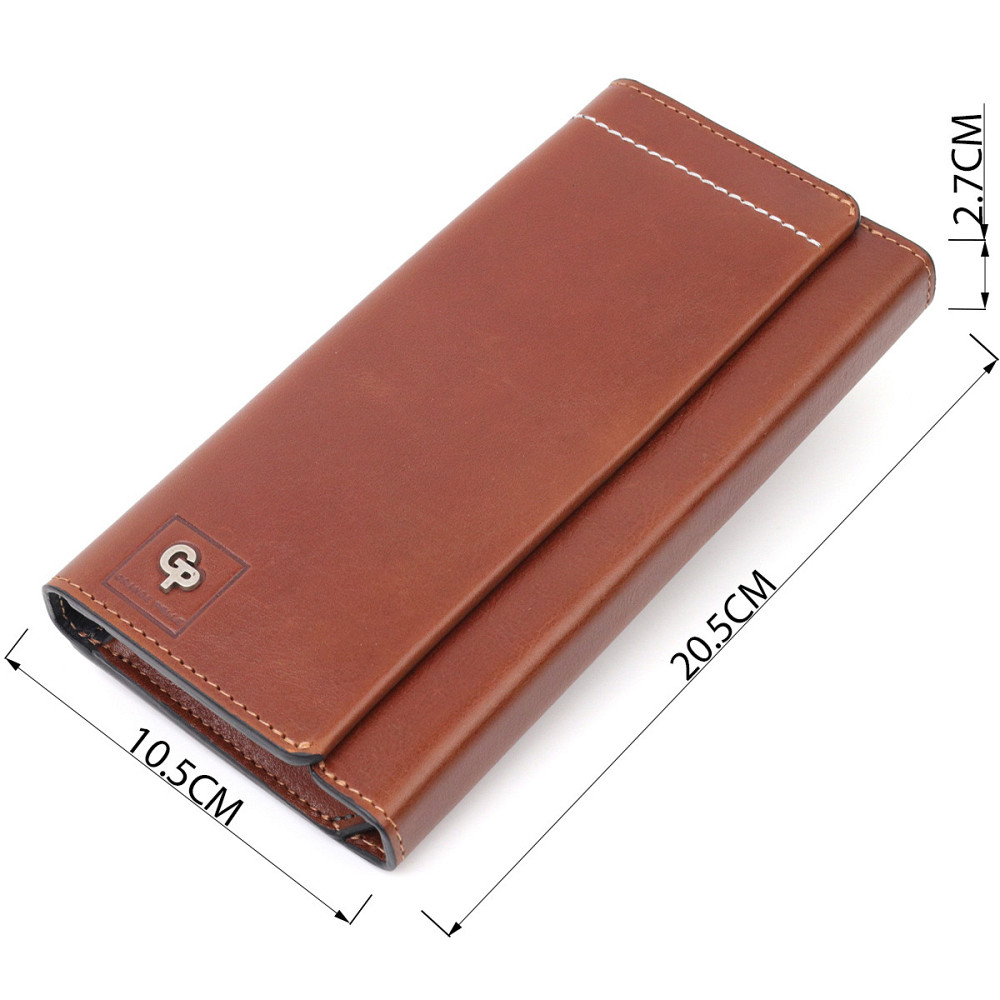 Барсетка из гладкой кожи Коричневый (GRANDE PELLE) Киев - изображение 8