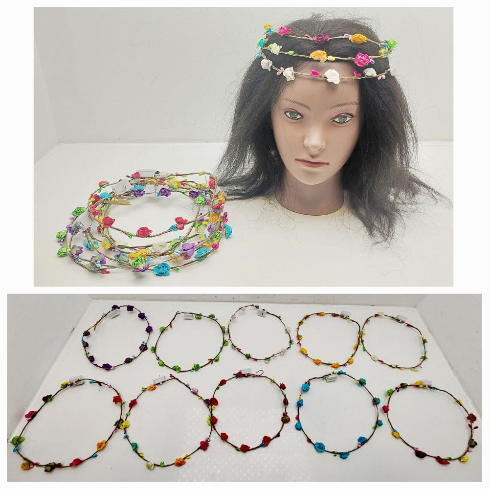 Одинарний квітковий віночок з лед-підсвіткою 10шт Луцьк - фото 2