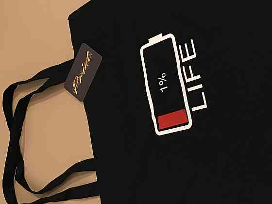 Еко-сумка - ШОПЕР С ПРИНТОМ LIFE 1% Чернівці