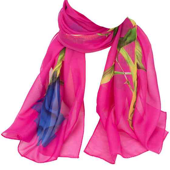 Жіночий шарф з трояндою 150 на 46 см малиновий Київ