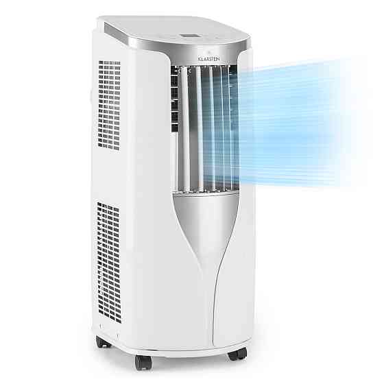 Новый мобильный кондиционер Breeze 9 4-в-1 9 000 BTU / 2,6 кВт EEK A Напольные ролики Функция таймера Белый / Ровно
