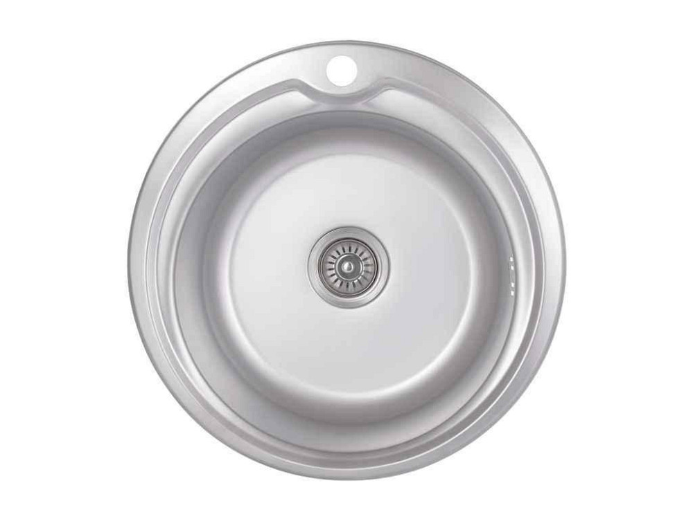 Мойка врезная 510x510х180мм 1 510-D, Satin 0,8мм BRIN510SAT08 ТМ Brinex Киев - изображение 1