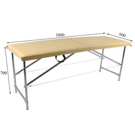 Масажний стіл-кушетка Економ Хром Бежева Київ