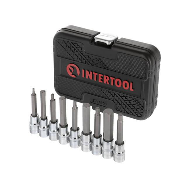 Набір біт HEX у кейсі, 1/2", S2, H4-H17, 100 мм, STORM INTERTOOL ET-8406 Київ - фото 2