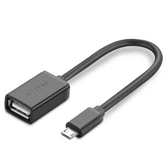 Micro USB OTG кабель-адаптер Ugreen US133 (Чорний, 12см) Николаев