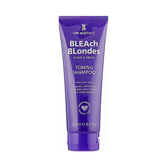 Тонирующий фиолетовый шампунь для осветленных волос Bleach Blondes Purple Toning Shampoo Lee Stafford 250 мл Винница
