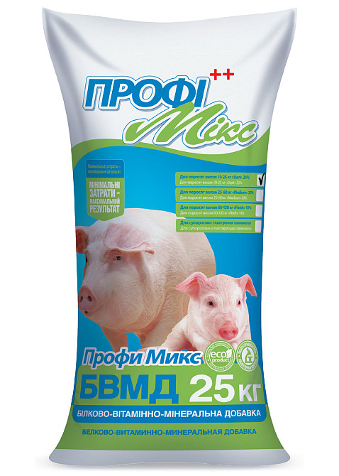 БВМД ПрофиМикс финиш два плюс 10% для поросят (от 60 кг), 25 кг Винница - изображение 1