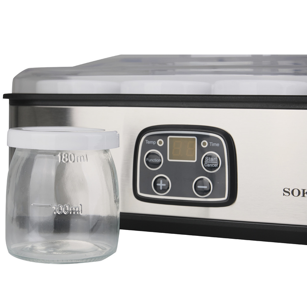 Sokany Йогуртниця електрична на 8 баночок по 175 (мл) апарат для приготування йогурту 25 Вт йог Коломия - фото 2