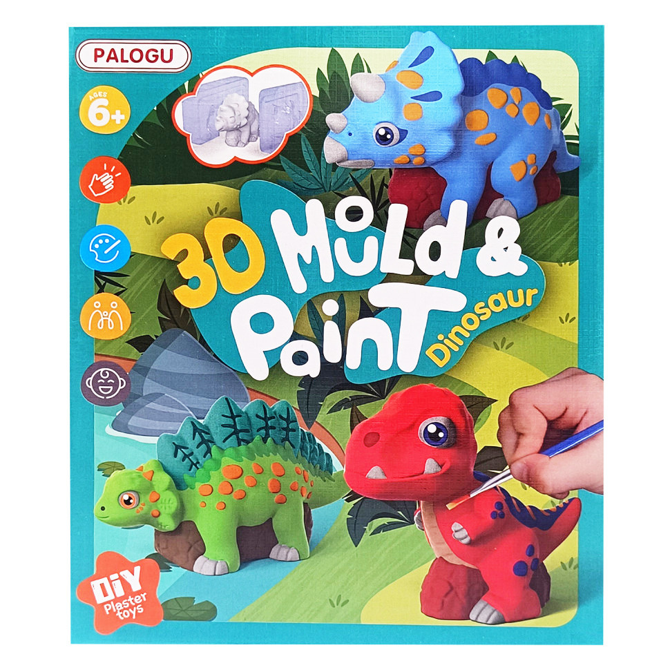 Набір для творчості Гіпсова розмальовка "Dinosaur" S138-31 гіпс, форми, фарби Вінниця - фото 1