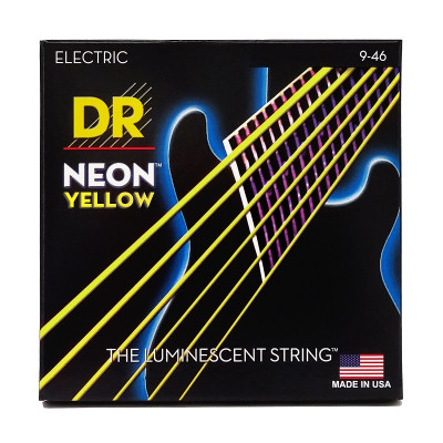 Струни для гітари DR Strings NEON Yellow Electric - Light Heavy (09-46) (NYE-9/46) Вінниця - фото 1