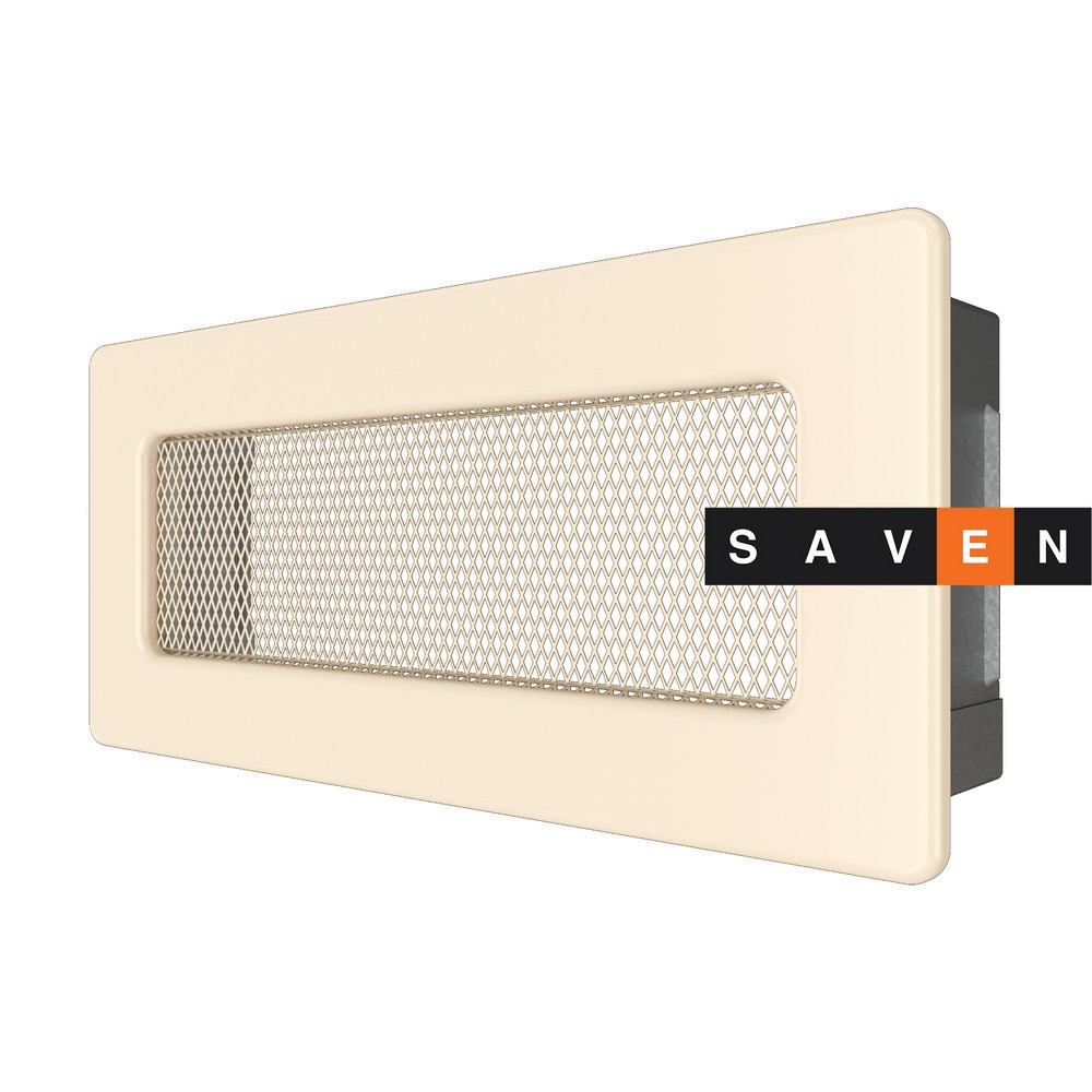 Вентиляційна решітка для каміна SAVEN 11х24 кремова Львів - фото 2