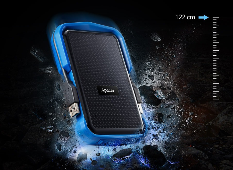 Зовнішній жорсткий диск 2.5" USB 2.0 TB Apacer AC631 Black/Blue (AP2TBAC631U-1) чорний, синій Харків - фото 9