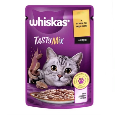 Влажный корм для кошек Whiskas TastyMix Ягненок, Индейка 85 г (4770608262440) Винница - изображение 1