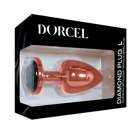 Металева анальна пробка із прикрасою у вигляді кристалу Dorcel - Diamond Plug L Sex Aura Київ