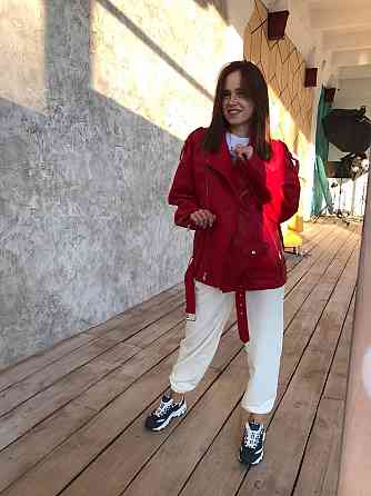 Женская куртка оверсайз Красный S Харьков
