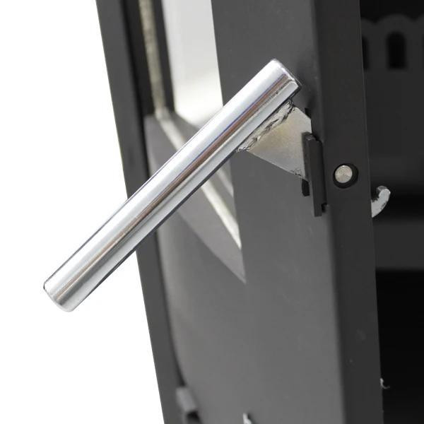 Піч-камін на дровах Hosseven ASSOS 7,5 кВт сталева буржуйка з чавунною топкою панорамне скло верхній димохід Туреччина Тернопіль - фото 4