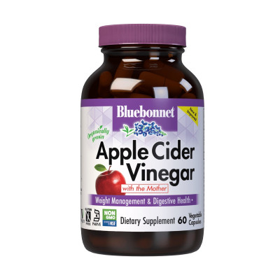 Травы Bluebonnet Nutrition Яблочный уксус, Apple cider vinegar, 60 вегетарианских капсул (BLB0982) Винница - изображение 1