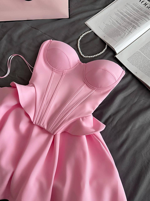 Жіноче романтичне плаття з корсетом костюмка люкс. Рожевий, 44/46 Одеса - фото 4