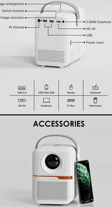 Проектор: HONGTOP P10 HD 4/64Gb. Мини кинотеатр , телевизор Smart TV Xiao Харьков - изображение 8