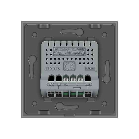 LIVOLO Розумний сенсорний ЕС вимикач 1 сенсор Livolo сірий скло (VL-M7FC1Z2-2IP) Коломия