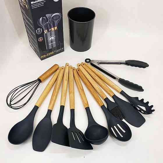 Силіконовий набір для кухні, Набір кухонного приладдя на стійці приладдя для кухні якісний BO-24 Івано-Франківськ