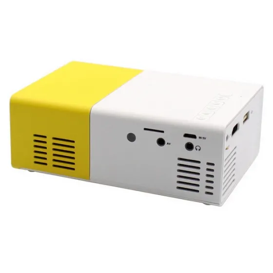 Портативный проектор с динамиком YG300 желтый Работающий от PowerBank Киев