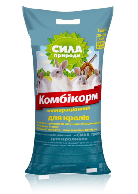 Комбікорм 10 кг для кроликів (28-60 днів) (комбікорм для кроликів) Вінниця - фото 1