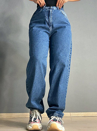 Джинсы женские It’s Basic 3144-1 бананы skater baggy синие, синий, 34, 34, 70 см, 100 см Одесса - изображение 1