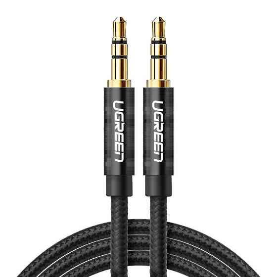 Аудио кабель AUX 3.5mm (miniJack) Ugreen AV112 (Черный, 1м) Николаев