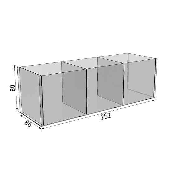 Коробка акриловая EKOSTAR 252х80х80 Киев