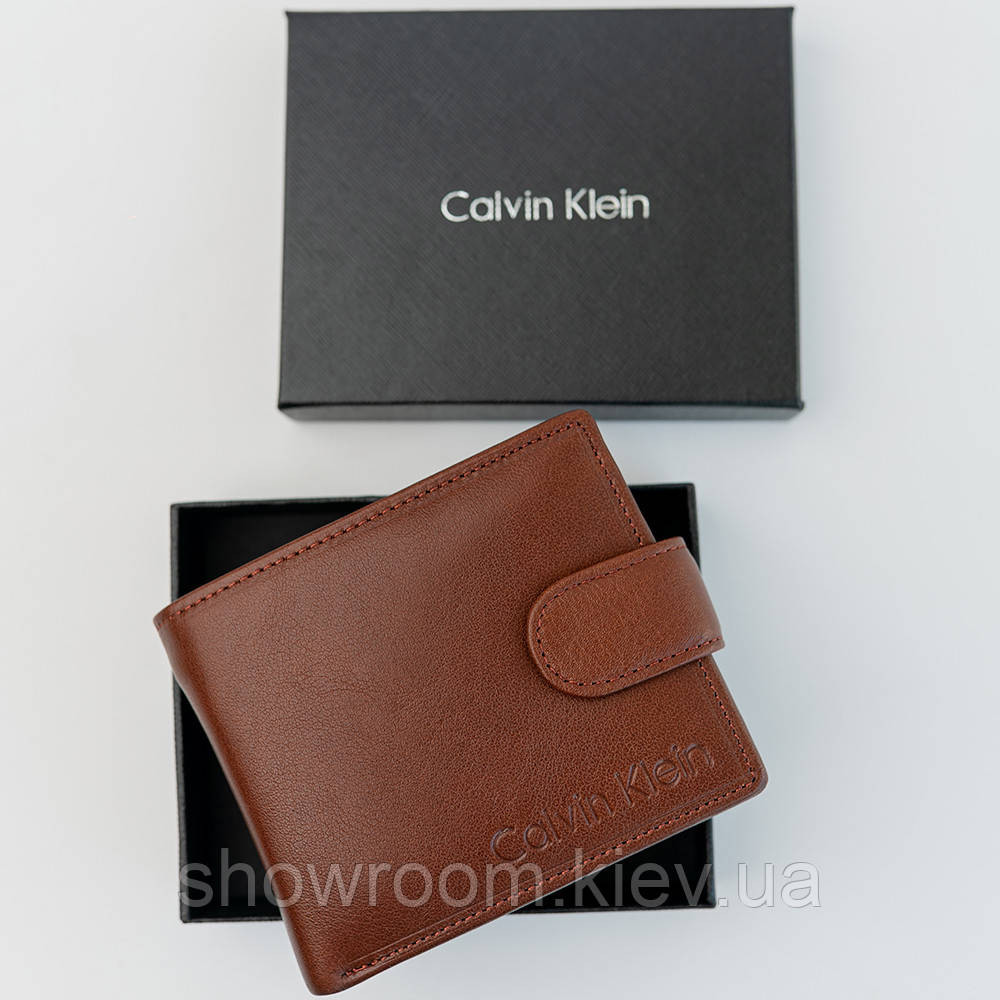 Мужской кожаный кошелек на застежке Ск (2081) коричневый Киев - изображение 2
