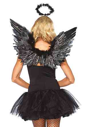 (SALE) Крила чорного ангела Leg Avenue Angel Accessory Kit Black, крила, німб Sex Aura Київ