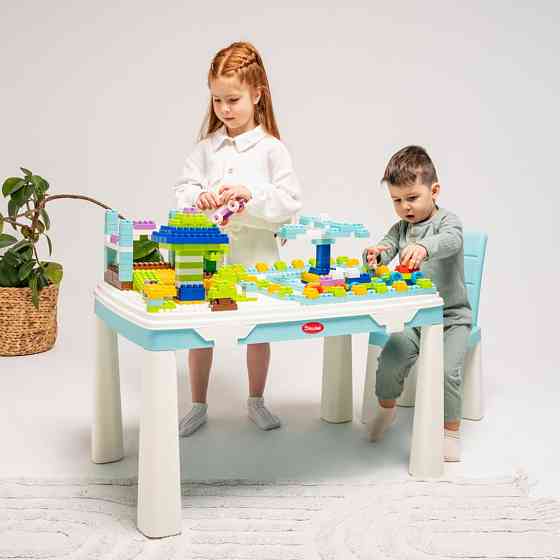 Дитячий набір "Граємось та навчаємось" 04660/7 в наборі стіл, стілець, конструктор Вінниця