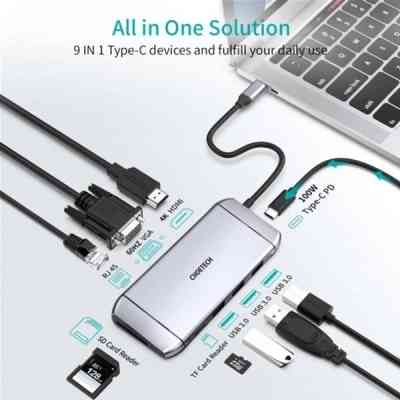 Концентратор Choetech USB-C 9-in-1 (HUB-M15-GY) Винница