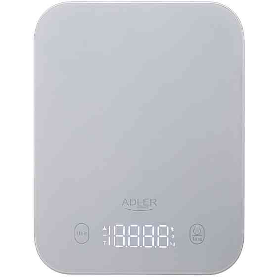 Ваги кухонні Adler AD 3181 grey електронні/ 10кг/ г; кг, фунт/ 2хААА/ автовимкнення/ скло Вінниця