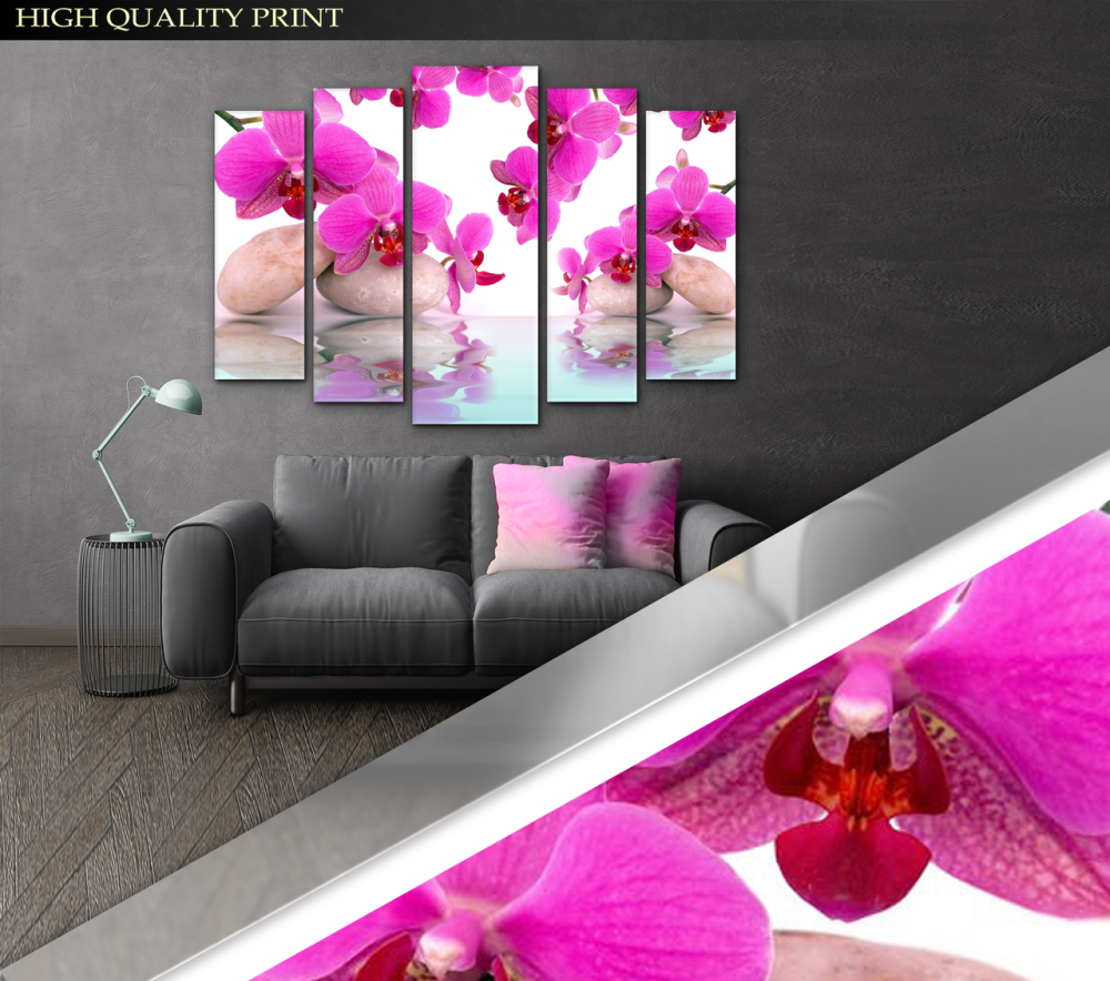 Модульна картина Квіти Орхідея Art-263_5 ( 80х118см ) Київ - фото 3