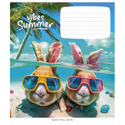 Тетрадь Школярик Summer vibes 24 листа линия (024-3494L) Винница