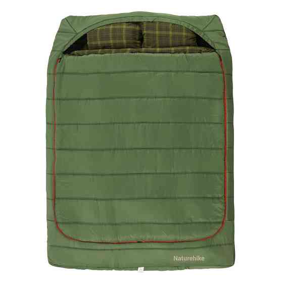 Спальный мешок двухместный Naturehike CNK2350WS019 с подушками (Зеленый) Винница